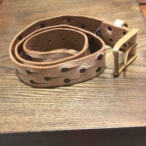 Brave leather belt